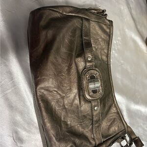 Rosetti metallic bronze purse